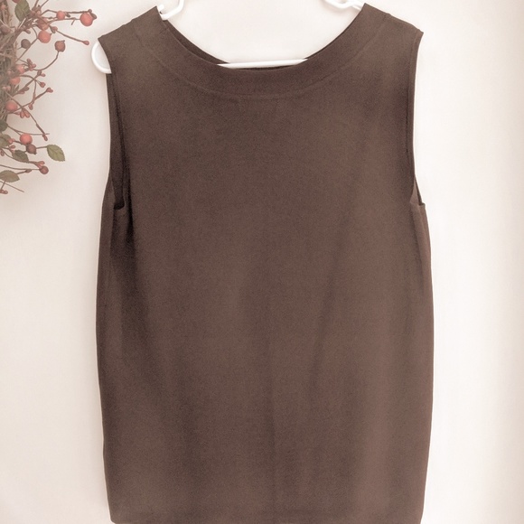 Dress Barn Tops Dress Barn Chocolate Mock Neck Tank 8 2 1x Poshmark